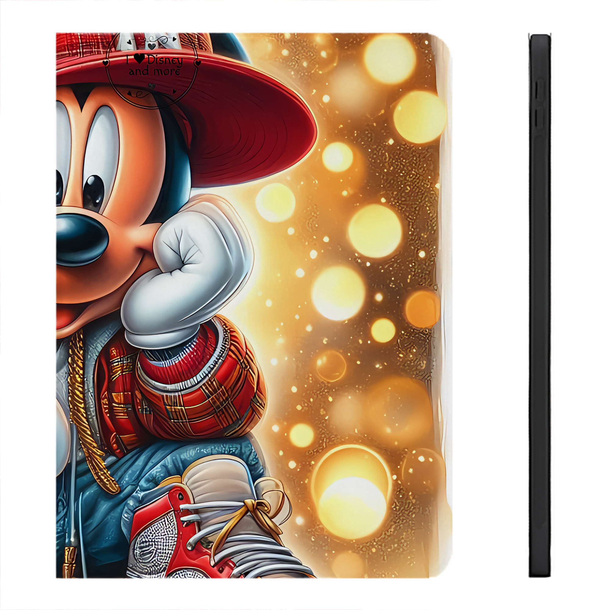 （画像用） ミッキーマウス Mickey Mouse IPadケース ペンホルダー付き ブックスタイルデザイン